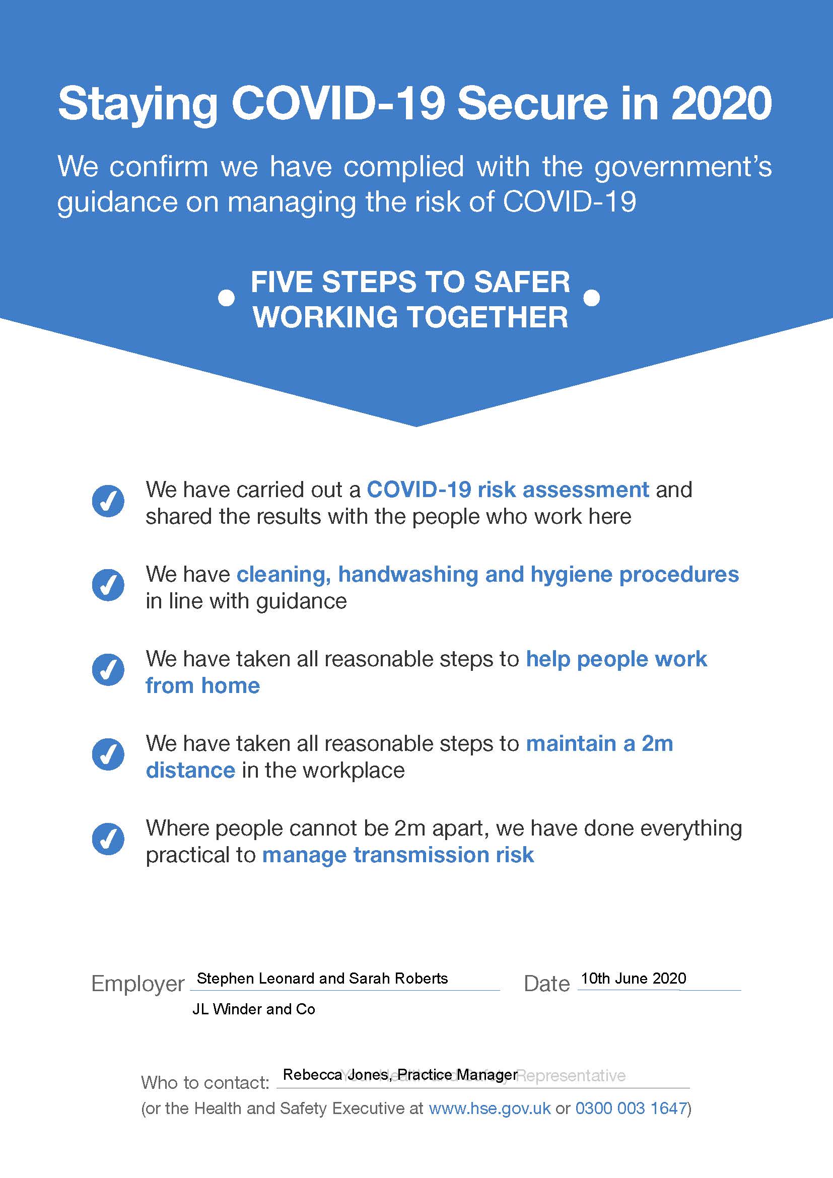 Staying COVID-19 Secure in 2020